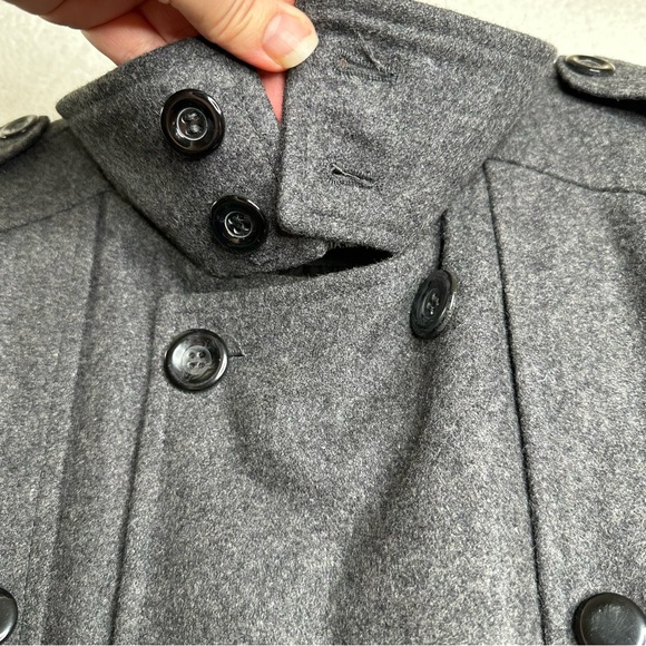 Tom’s Ware Wool Blend Double Breasted Pea Coat - Picture 5 of 16